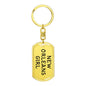 New Orleans Girl v4 - Luxury Dog Tag Keychain