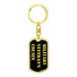 Military Veteran's Cousin v2 - Luxury Dog Tag Keychain