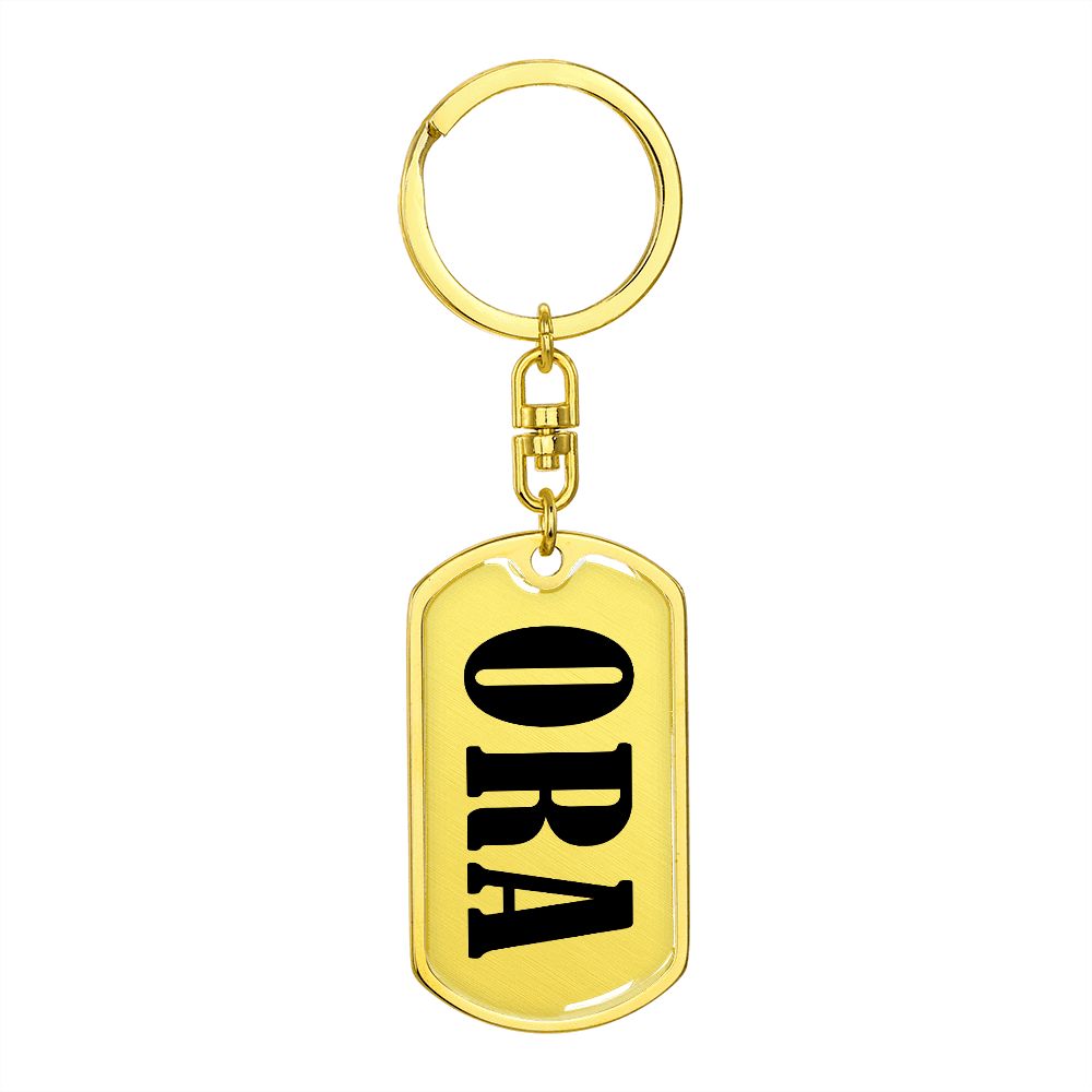 Ora v01 - Luxury Dog Tag Keychain