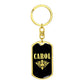 Carol v02a - Luxury Dog Tag Keychain