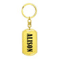 Alison v01 - Luxury Dog Tag Keychain