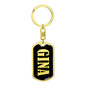 Gina v02 - Luxury Dog Tag Keychain
