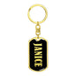 Janice v02 - Luxury Dog Tag Keychain