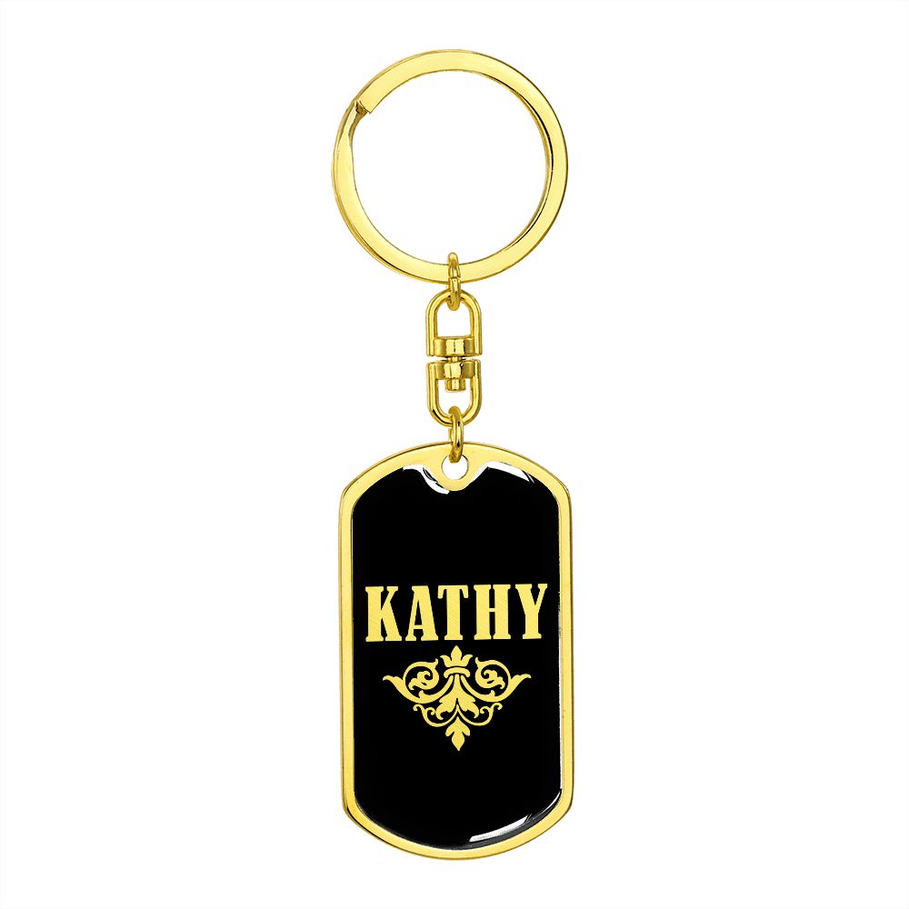 Kathy v02a - Luxury Dog Tag Keychain