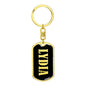 Lydia v02 - Luxury Dog Tag Keychain