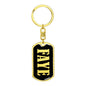 Faye v02 - Luxury Dog Tag Keychain