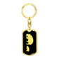 Mama Hippo With 1 Calf v2 - Luxury Dog Tag Keychain