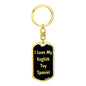 Love My English Toy Spaniel v5 - Luxury Dog Tag Keychain