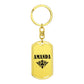 Amanda v01a - Luxury Dog Tag Keychain