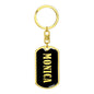 Monica v02 - Luxury Dog Tag Keychain