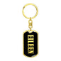 Eileen v02 - Luxury Dog Tag Keychain