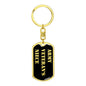 Army Veteran's Niece v2 - Luxury Dog Tag Keychain