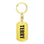 Terry v01 - Luxury Dog Tag Keychain