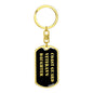 Coast Guard Veteran's Daughter v2 - Luxury Dog Tag Keychain