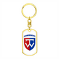 58th Motorized Infantry Brigade (Ukraine) v2 - Luxury Dog Tag Keychain