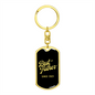 Best Father Since 2021 v3 - Luxury Dog Tag Keychain