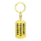 Military Veteran's Grandma - Luxury Dog Tag Keychain