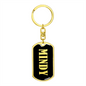 Mindy v02 - Luxury Dog Tag Keychain