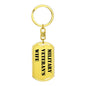 Military Veteran's Wife - Luxury Dog Tag Keychain
