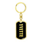 Yvette v02 - Luxury Dog Tag Keychain