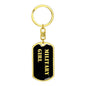 Military Girl v2 - Luxury Dog Tag Keychain