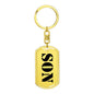 Son - Luxury Dog Tag Keychain