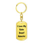 Love My Robo Dwarf Hamster - Luxury Dog Tag Keychain