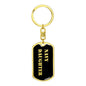 Navy Daughter v2 - Luxury Dog Tag Keychain