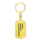 Combat Veteran's Granddaughter - Luxury Dog Tag Keychain