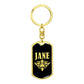 Jane v02a - Luxury Dog Tag Keychain