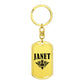 Janet v01a - Luxury Dog Tag Keychain