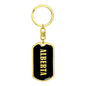 Alberta v02 - Luxury Dog Tag Keychain
