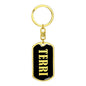Terri v02 - Luxury Dog Tag Keychain