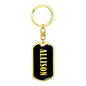 Allison v02 - Luxury Dog Tag Keychain