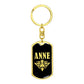 Anne v02a - Luxury Dog Tag Keychain