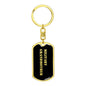 Military Grandmother v2 - Luxury Dog Tag Keychain