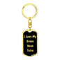 Love My Green Neon Tetra v2 - Luxury Dog Tag Keychain