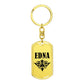 Edna v01a - Luxury Dog Tag Keychain