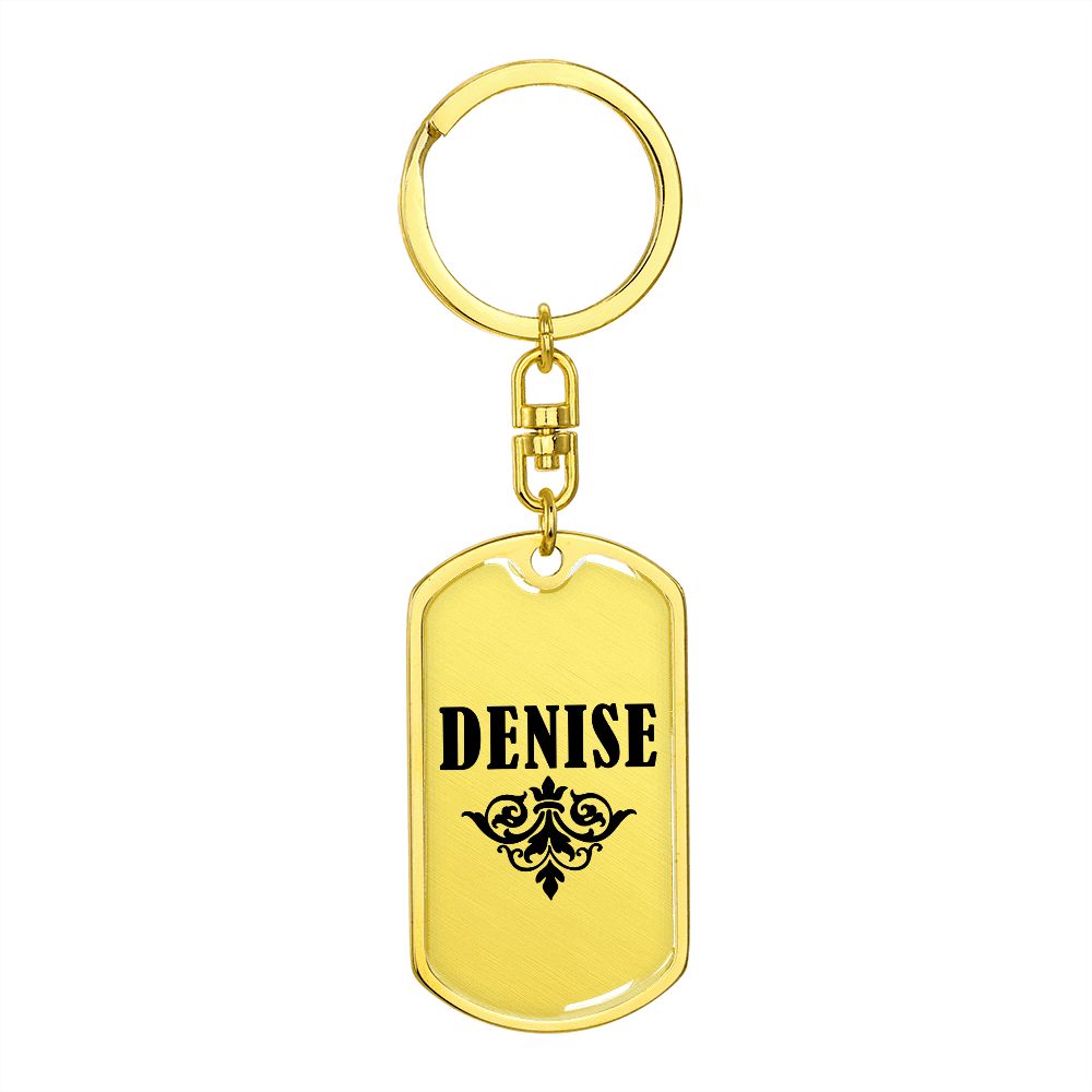 Denise v01a - Luxury Dog Tag Keychain