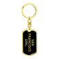 San Francisco Girl v5 - Luxury Dog Tag Keychain