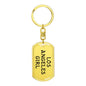 Los Angeles Girl v4 - Luxury Dog Tag Keychain