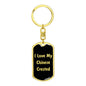 Love My Chinese Crested v5 - Luxury Dog Tag Keychain