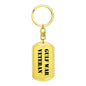 Gulf War Veteran - Luxury Dog Tag Keychain