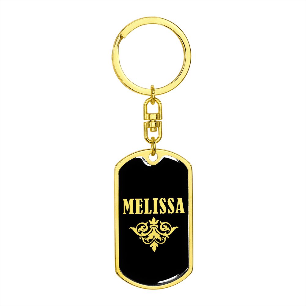 Melissa v02a - Luxury Dog Tag Keychain