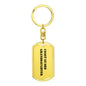 Coast Guard Granddaughter - Luxury Dog Tag Keychain