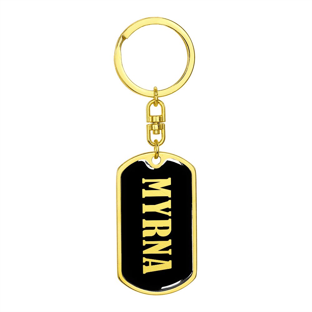 Myrna v02 - Luxury Dog Tag Keychain