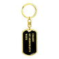 Coast Guardsman's Wife v2 - Luxury Dog Tag Keychain