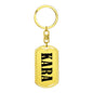 Kara v01 - Luxury Dog Tag Keychain