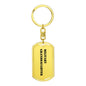 Military Granddaughter - Luxury Dog Tag Keychain
