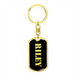 Riley v2 - Luxury Dog Tag Keychain